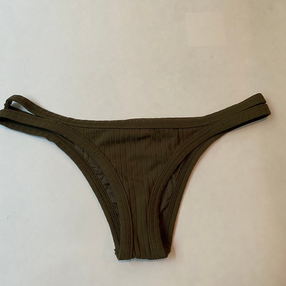 Seafolly Australia Olive Ribbed Bikini Bottom